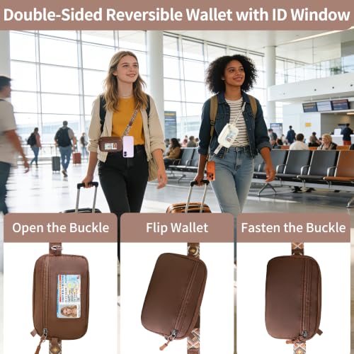 Clip and Go Strap for Phone with Wallet Crossbody Lanyard (Blown White) - color: Blown White