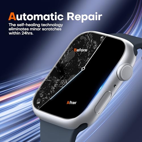 LK LϟK [8 pack] for Apple Watch Series 9/8/7 Screen Protector 45mm - size: Series 9/8/7 45mm Protector