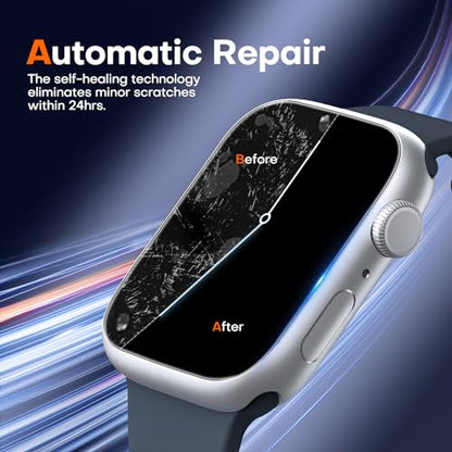 LK LϟK [8 pack] for Apple Watch Series 9/8/7 Screen Protector 45mm - size: Series 9/8/7 45mm Protector