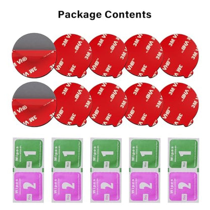 APPS2Car 10 Pack 3M VHB Double Sided Adhesive Pads 1.38 Inches (35mm) - size: Round - 1.38"