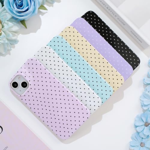 Polka dots case for iPhone 13/14 Black | Polka dots，Full Protection Soft TPU，will not peel, fade or rub off ，Kawaii Cute Phone Case for Women Girls - color: Imd Polka Dots Black