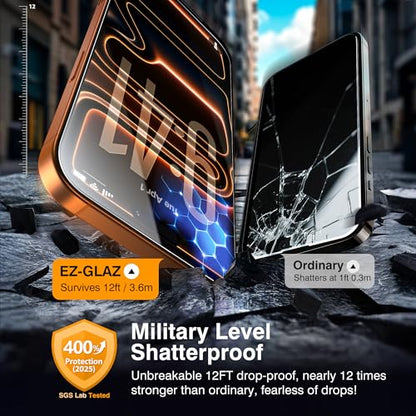 EZ-GLAZ-4+2 Pack for iPhone 17 Pro Screen Protector (6.3") HD Clear - size: iPhone 17 Pro