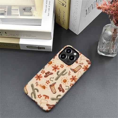 ZHEGAILIAN Case Compatible with iPhone 16 Pro Max,Denim Boots Cactus Design Phone Case,Matte Mixed Double-Layer Hard Shell+Soft Silicone TPU Shock Protective - color: Denim boots cactus, size: iPhone 16 Pro Max