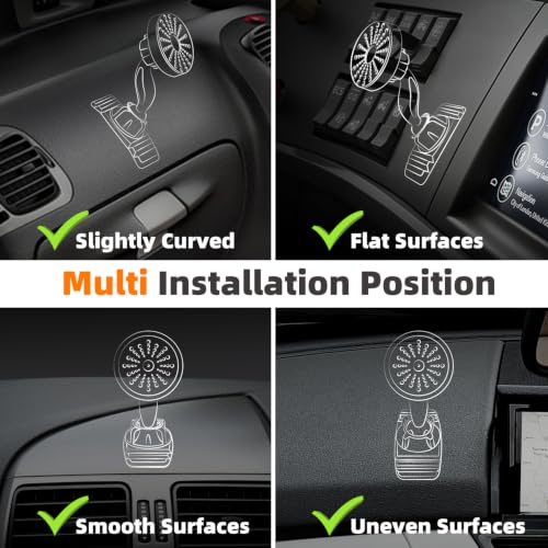 Magnetic Phone Holder for Car Dashboard, Large 3M Adhesive Mount Base - style: Magnetic Car Phone Mount