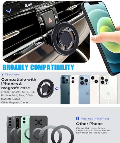 Car Phone Magsafe Holder Vent Mount for Toyota Highlander 2020-2024 - style: Highlander(Mag-safe)