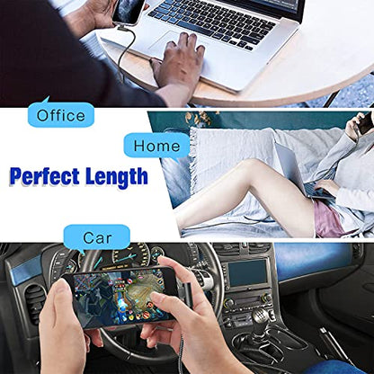 OCEEK 3Pack (3/6/10FT) USB A to Lightning Cable Right Angle [MFi Certified] - color: 3Pack BlackWhite