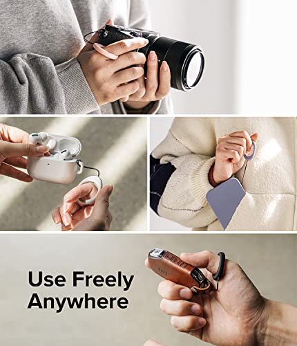 Ringke Camera and Phone Strap [Finger Ring Strap Black & Lavender Gray] - color: Black & Lavender Gray