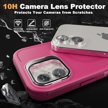 Follaroma for iPhone 16 Case with Magnetic,Heavy Duty Case,6.1'', Hot-Pink - color: Hot-pink, size: iPhone 16 6.1''