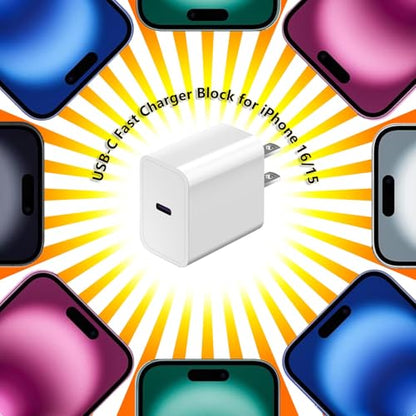 Fast USB C Charger Block for Apple Watch 11 10 iWatch iPhone iPad AirPods - color: White, size: 1-C 20W x2