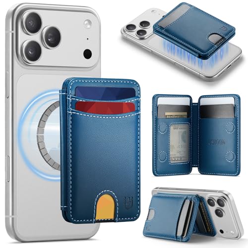 for Magsafe Wallet Magnetic RFID Blocking Card Holders, Blue - color: Blue