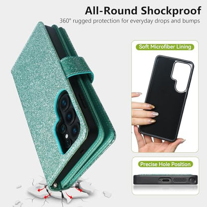 Varikke for Galaxy S26 Ultra Wallet Case Magnetic Detachable, Mint Green - color: Mint, size: Galaxy S26 Ultra 6.9"