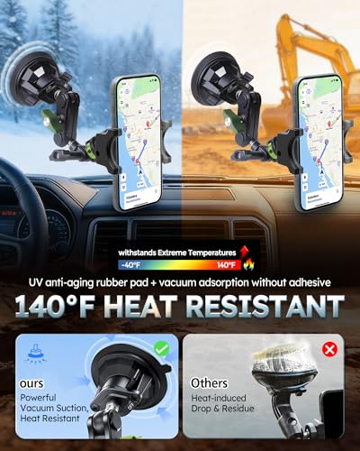 Semi Truck Phone Mount for Drivers, 360° Anti-Shake, Camera Ready - style: sprot
