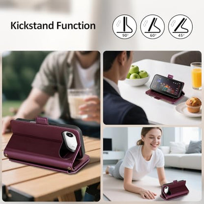 Antsturdy Compatible with MagSafe iPhone 17 Air Wallet Case,Wine Red - color: (Detachable with Magsafe)-Wine Red