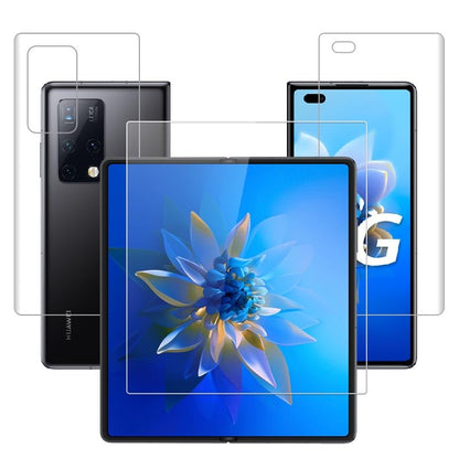 Ultra Thin Hydrogel Film for Huawei Mate X2 MateX2 5G Soft TPU Front Back Full Cover Screen Protector Transparent Protective Film (Not Tempered Glass) (3 in 1,Huawei Mate X2) - color: 3 in 1