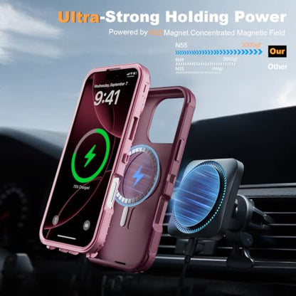 Follaroma for iPhone 16 Pro Case,Heavy Duty Case,6.3'', Purple-Pink - color: Purple-pink, size: iPhone 16 Pro 6.3''