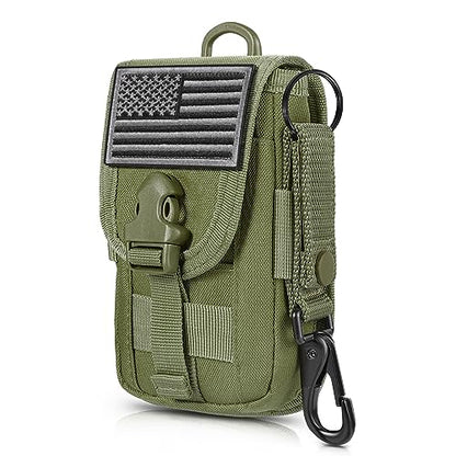 SOWHUP Tactical Molle Pouch Cell Phone Pouch Holster Small Utility EDC Pouch Gadget Organizer Bag - color: Army Green2