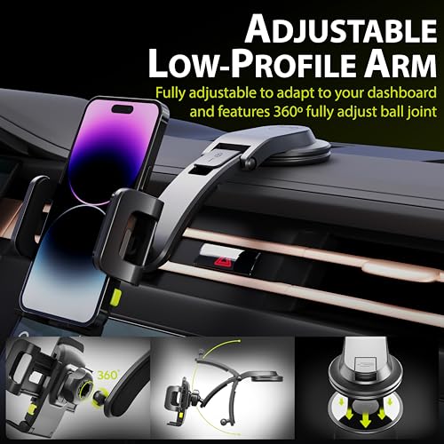 Bracketron TripGrip Low Profile Car Phone Mount Dashboard Suction Holder