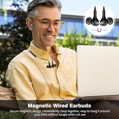 APETOO Wired Earbuds in-Ear Headphones 3.5mm Jack for Laptop/School Black - color: Black