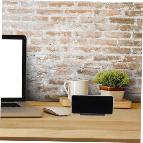 SHOWERORO Foldable Phone Stand Black Mini Desk Holder for Smartphones Tablets Devices Featuring Stable Groove for Handsfree Viewing and Video Recording