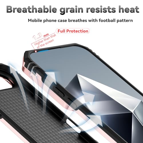for iPhone Air Case, with Slide Camera Cover HD Screen Protector [Military Grade 16ft. Drop Tested] Ring Holder Kickstand Protective Phone Case for Apple iPhone Air 2025, Rose Gold - color: Rose Gold w/ Slide Camera 2nd gen. Military Grade