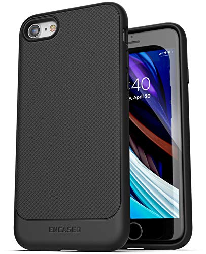 Encased iPhone SE Belt Clip Case (2020/2022) Thin Armor Grip Cover with Holster (Matte Black) - size: iPhone SE 2020/2022