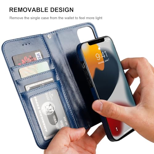 Bocasal for MagSafe Wallet Case Card Holder for iPhone 13 Pro, Blue - color: Blue for MagSafe