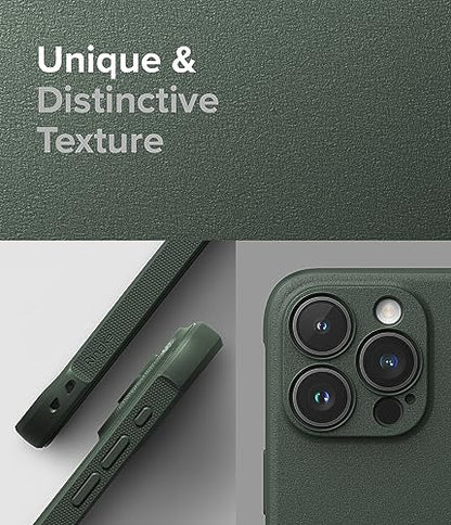 Ringke Onyx for iPhone 15 Pro Max Case, [Feels Good in The Hand] Oil & Dirt Resistant, Individual Lens Covers for Cameras, Non-Slip Enhanced Grip Lightweight Cover - Dark Green | Anti-Fingerprint Texture, Slim & Lightweight, Full-Coverage Camera Protectio