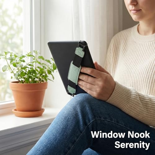 Secure Hand Strap for Kindle and Tablet High Elasticity Lightweight Finger Grip Holder for 6-8" Kindle Tablet E-Book Phone (B) - color: Style B