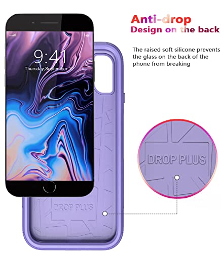 Diverbox for iPhone 8 Plus & 7 Plus Case - Shockproof, Dropproof, Dust-Proof Heavy Duty Protection - Purple - color: Purple