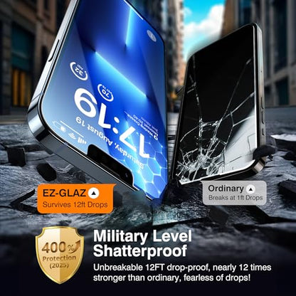 EZ-GLAZ-4+2 Pack for iPhone 13 Pro Privacy Screen Protector (6.1") - size: iPhone 13 Pro