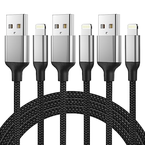2FT USB A to Lightning Cable, 3Pack iPhone Charger Cord for iPhone 14/13/12 - size: 2FT