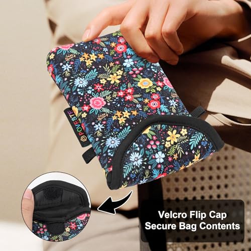 Flap Closure Secure Cell Phone Bag with Card Pocket for iPhone & Samsung - color: Garden Alike