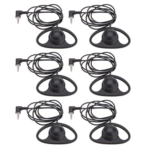 Cuifati Single Ear Headset with 3.5mm L Shaped Plug, Mono Wired Headphone for Laptop, Phone, Call Center, Gaming (6pcs) - size: 6pcs