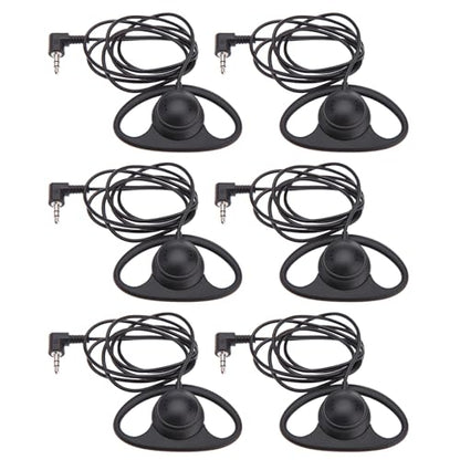 Cuifati Single Ear Headset with 3.5mm L Shaped Plug, Mono Wired Headphone for Laptop, Phone, Call Center, Gaming (6pcs) - size: 6pcs