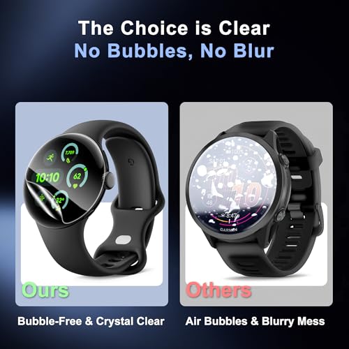 6 Pack for Google Pixel Watch 4/3/2/1 Screen Protector 41mm | Anti Scratch, Soft HD Clear Flexible Film for Pixel Watch 4/3/2/1 , Bubble Free, Touch Sensitive, Anti Fingerprint - size: For Google Pixel Watch 4/3/2/1 41mm 1.61 Inch