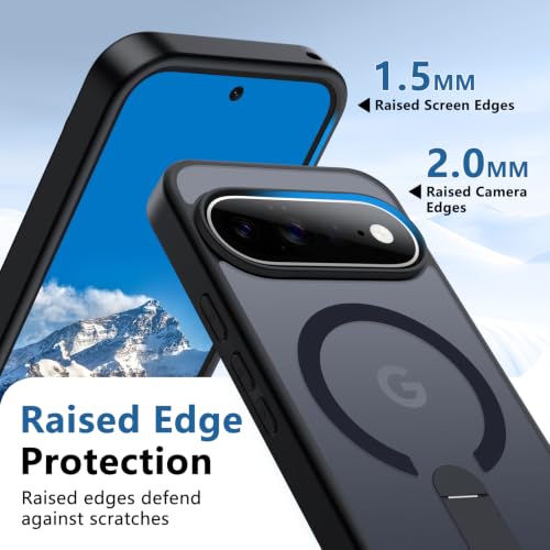 for Pixel-11 Case/Pixel-11-Pro Case, Durable Metal Stand, Black - color: Black, size: Pixel 11/11 Pro 6.3"