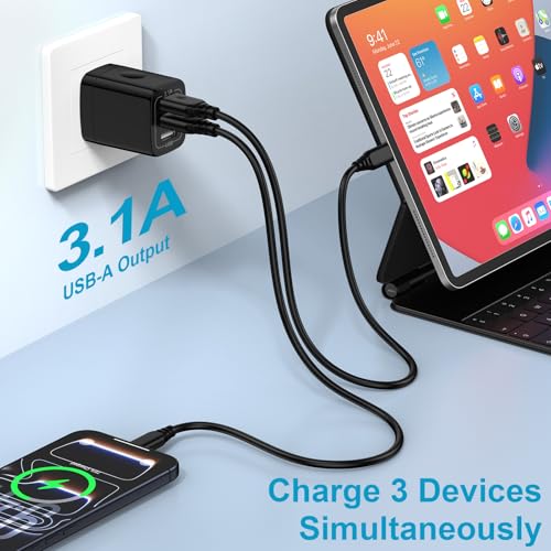 USB Wall Charger Plug Multi Port Quick Charge Block Cube 3.1A Power Adapter - color: all black