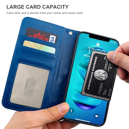 Bocasal for MagSafe Wallet Case Card Holder for iPhone 14, Blue - color: Blue for MagSafe