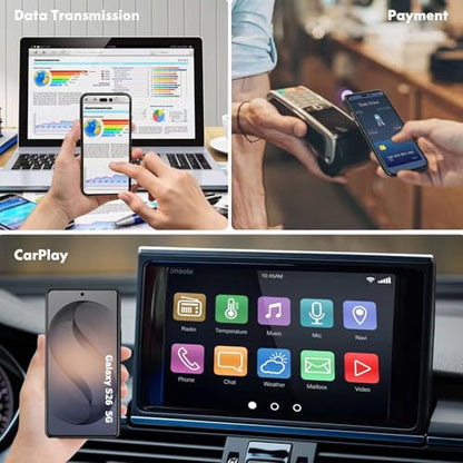Wireless Charging Case for Galaxy S26, Upgraded 10000mAh Rechargeable Portable Charging Case Compatible with Galaxy S26 (6.3 inch) with Carplay Extended Battery Pack Charger Case (Black) - size: Galaxy S26 -10000mAh