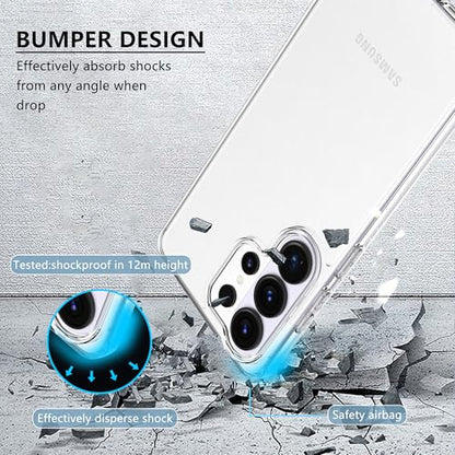 Anoowkoa Designed for Samsung Galaxy S26 Ultra Case + 2 Pack Galaxy S26 Ultra Screen Protector Tempered Glass.[Military Grade Protection] Slim,Transparent,Shockproof，Anti-Scratch -Clear - color: Samsung Galaxy S26 Ultra
