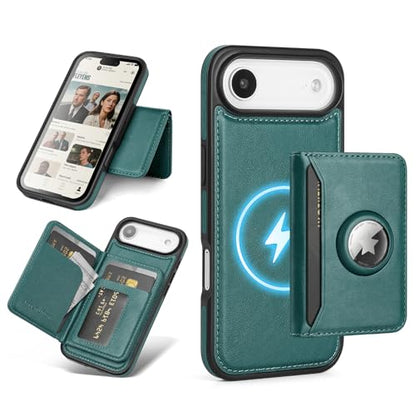 Antsturdy Compatible with MagSafe iPhone 17 Air Wallet Case,Blue Green - color: Blue Green, size: iPhone 17 Air - 6.5"