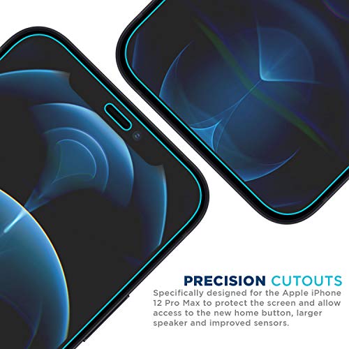 Tech Armor Screen Protector for iPhone 12 Pro Max, Ballistic Glass, 3-Pack - size: iPhone 12 Pro Max-6.7 Inch