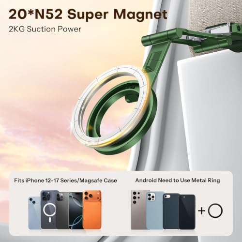 OMOTON TP02 360°Rotating Adjustable Aluminum for MagSafe Tripod Mount,Green - color: 6-Green