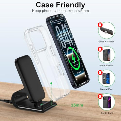 Pixel 11 Wireless Charger Stand for Google Pixel 11/10 Pro XL/Fold/9 Pro/8a - color: Black