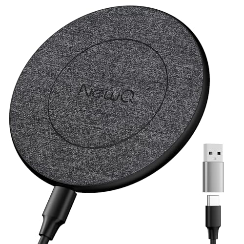 NewQ Wireless Charger for Samsung, 15W Max Wireless Charging Pad for iPhone 16 15 14 13 12 11 mini/SE/Pro/Max/Plus，Samsung Galaxy S23/S22/S21/S20/S10/S9/S8/S7/Note20/10/9/8, Google Pixel 8/7/6，1 Pack - size: 1 Pack without 20W Adapter