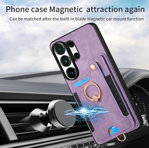for Samsung Galaxy S26 Ultra Case Wallet with Card Slots Brown | PU Leather Flip Folio Cover,RFID Blocking Ring Holder,Kickstand,Wrist Strap,Shockproof,Magnetic Protective,Women Men Girls - color: Brown, size: Galaxy S26 Ultra 6.9 Inch
