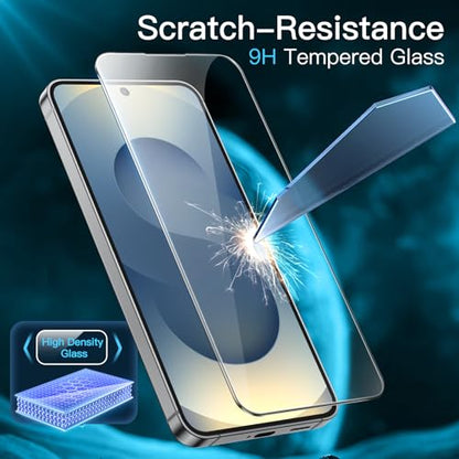 JETech Screen Protector for Samsung Galaxy S25, 3-Pack | HD Clear, Fingerprint ID Compatible, Anti-Scratch Glass - size: Galaxy S25