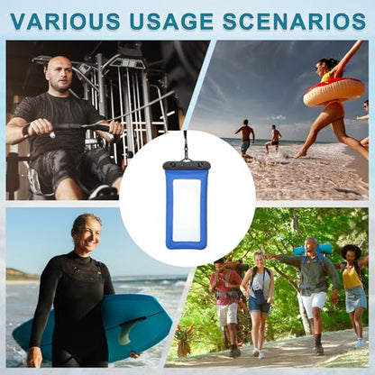PATIKIL 3Pcs Waterproof Phone Pouch Floating No Sink Universal Cellphone Dry Bag Waterproof Phone Case for Kayaking Beach Swimming Hiking, Blue - color: Blue