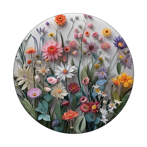 Mixed Flower Bouquet Floral Pattern PopSockets Adhesive PopGrip - style: Adhesive PopGrip