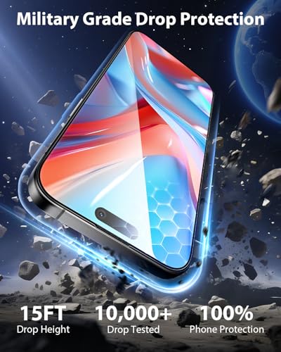Mkeke for iPhone 15 Pro Max Screen Protector 3 Pack, [9H+ Hardness] [Military-Grade Drop Protection] [Sensitive Touch] [Easy Installation] [HD Clear] Full Edge Coverage Tempered Glass - size: iPhone 15 Pro Max 6.7 Inch